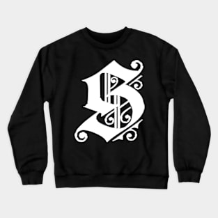 Silver Letter S Crewneck Sweatshirt